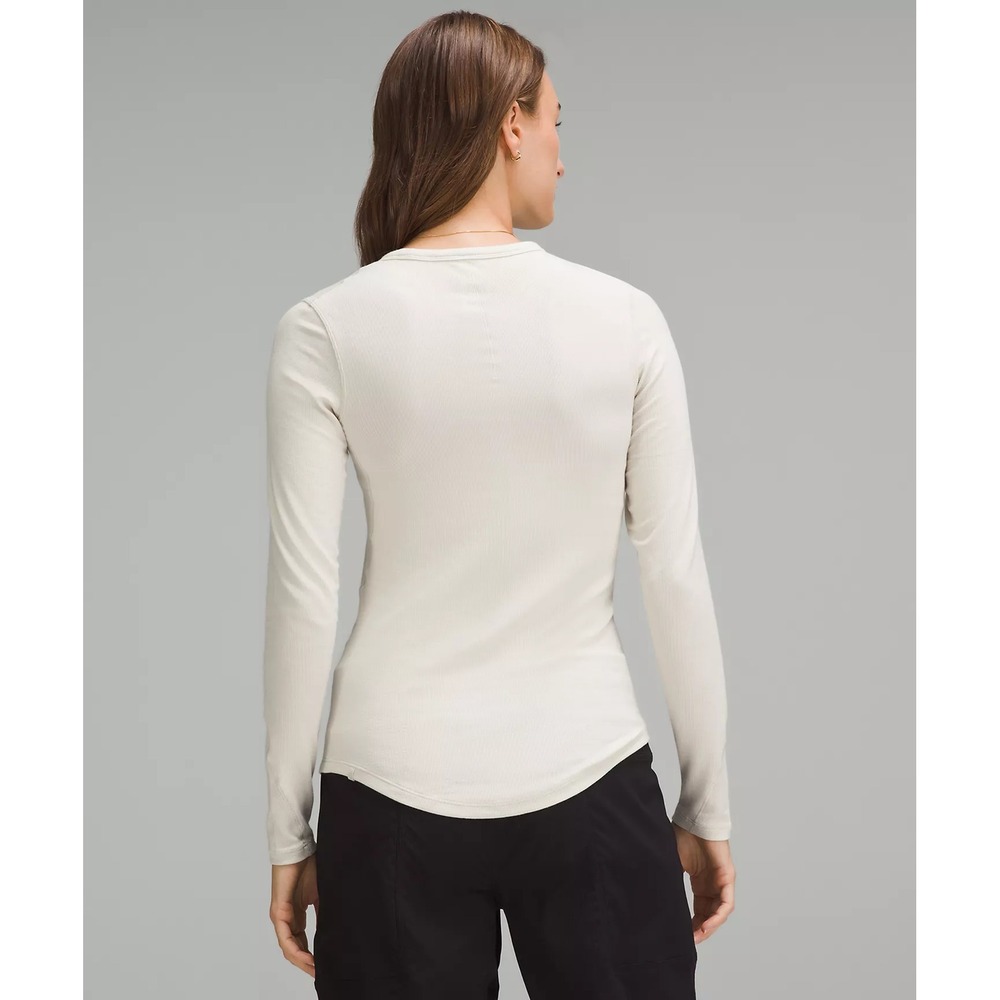 197-Lululemon-Hold Tight Long-Sleeve Shirt-Bone - Picture 3 of 6